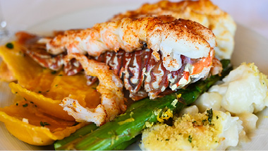 Plated Lobster at Anthonys Sunday Brunch