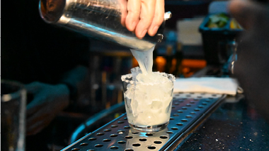 Bartender Making a Margarita