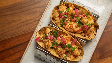 Cajun Shrimp Tacos at Meril