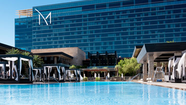 The pool at The M Resort Spa Resort Casino