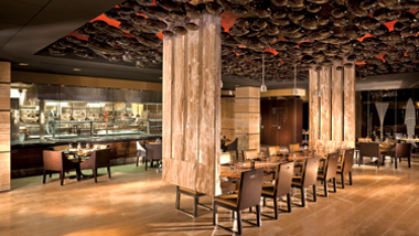 The dinig area inside Anthony's Steakhouse at the M Resort in Las Vegas.