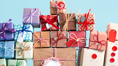 stacks of presents