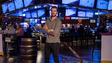 Shea Theodore at Knight Time Hockey Bar